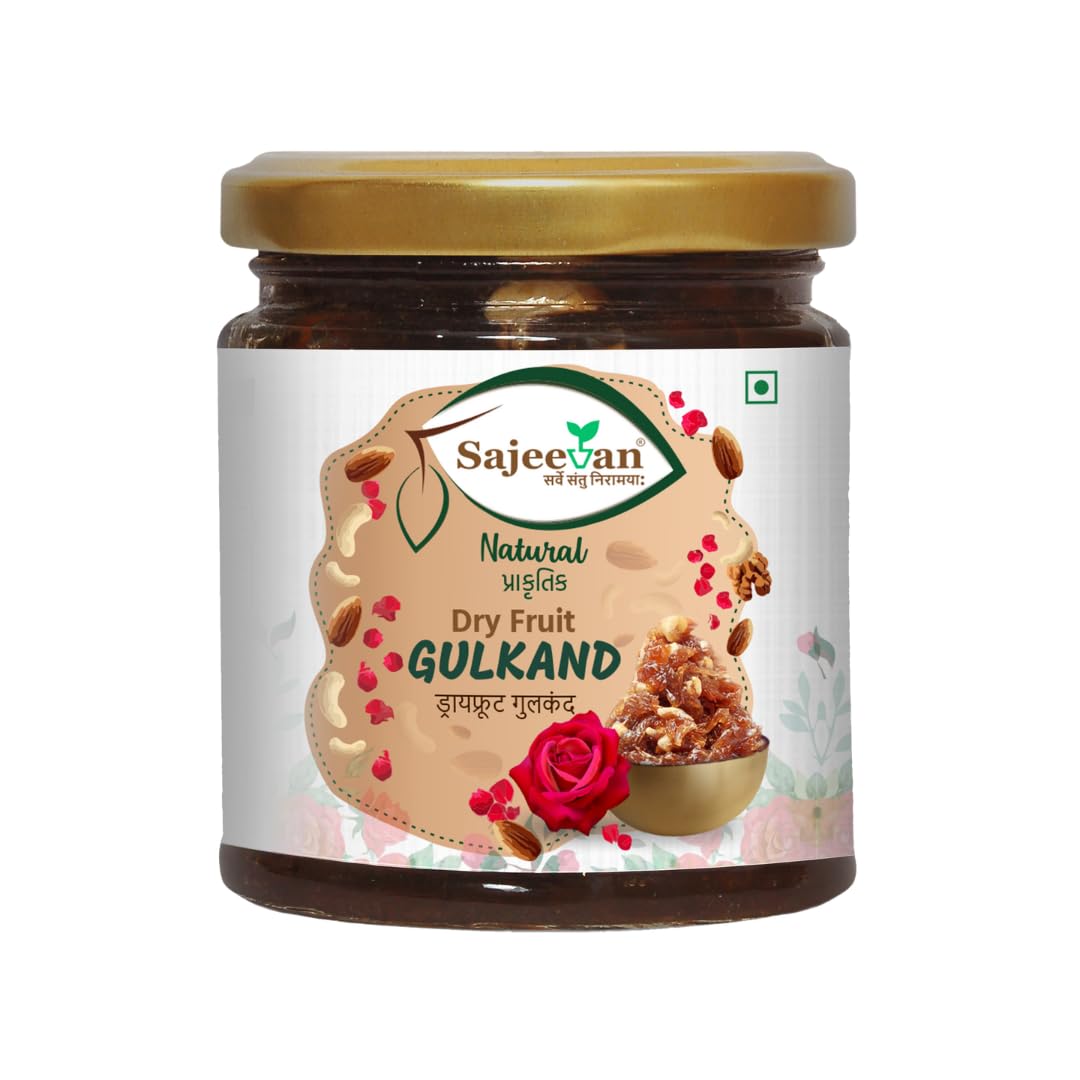Sajeevan Dry Fruit Gulkand | Chaitri Roses & Nuts | Natural Cooling Digestive | Sun-Dried & Organic