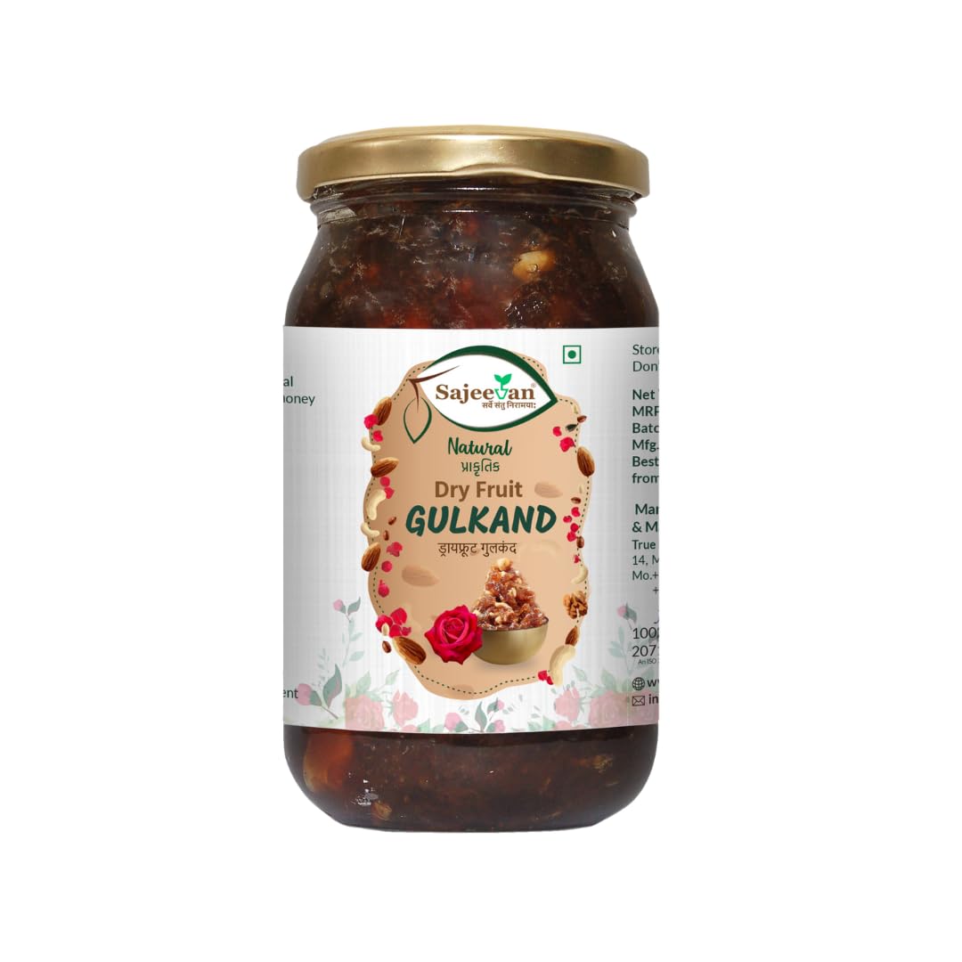 Sajeevan Dry Fruit Gulkand | Chaitri Roses & Nuts | Natural Cooling Digestive | Sun-Dried & Organic