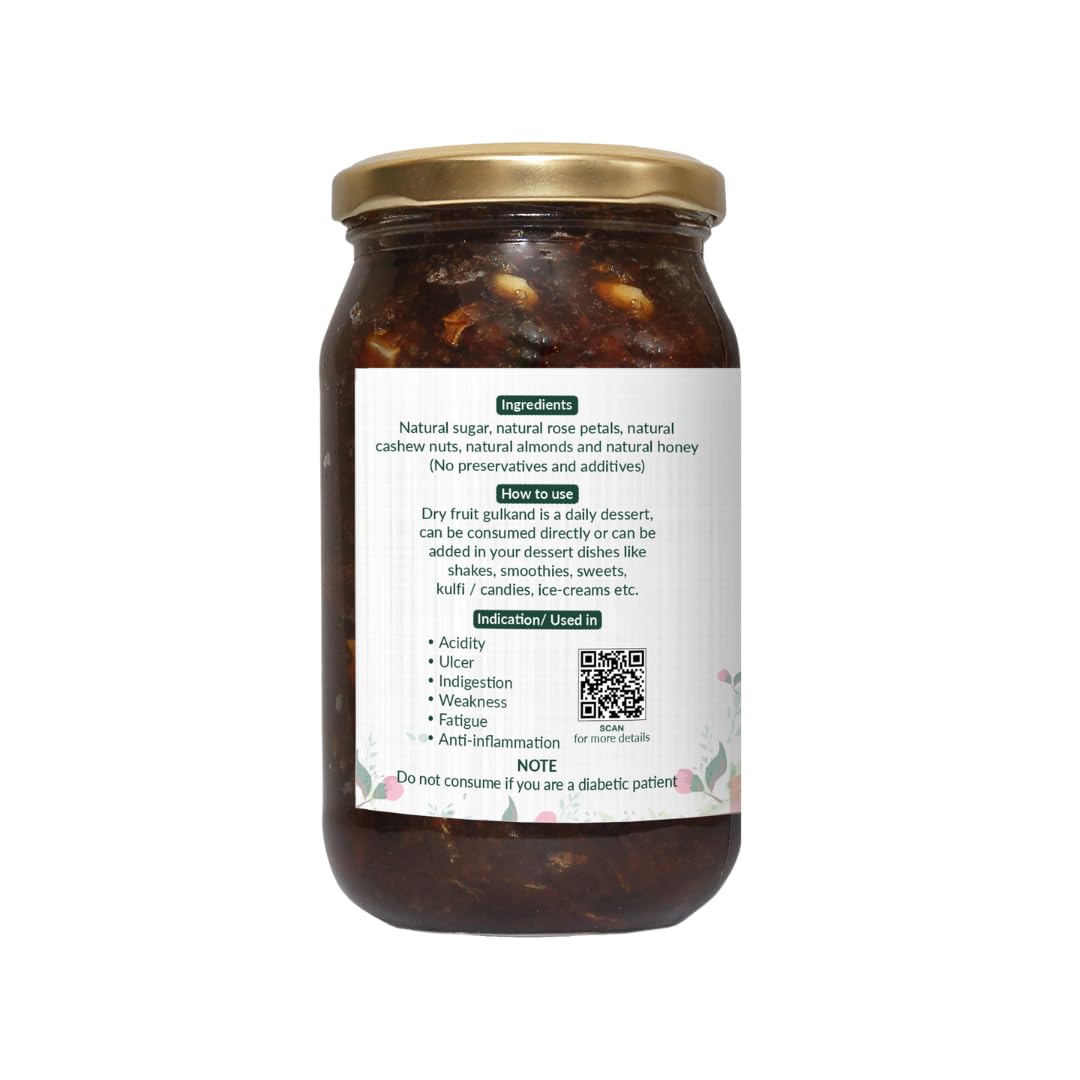 Sajeevan Dry Fruit Gulkand | Chaitri Roses & Nuts | Natural Cooling Digestive | Sun-Dried & Organic