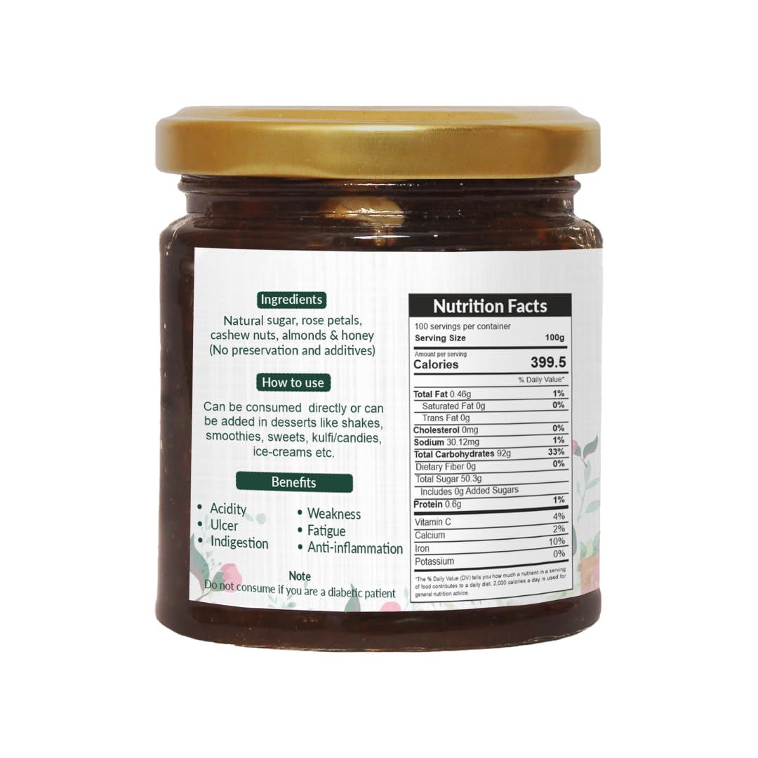 Sajeevan Dry Fruit Gulkand | Chaitri Roses & Nuts | Natural Cooling Digestive | Sun-Dried & Organic