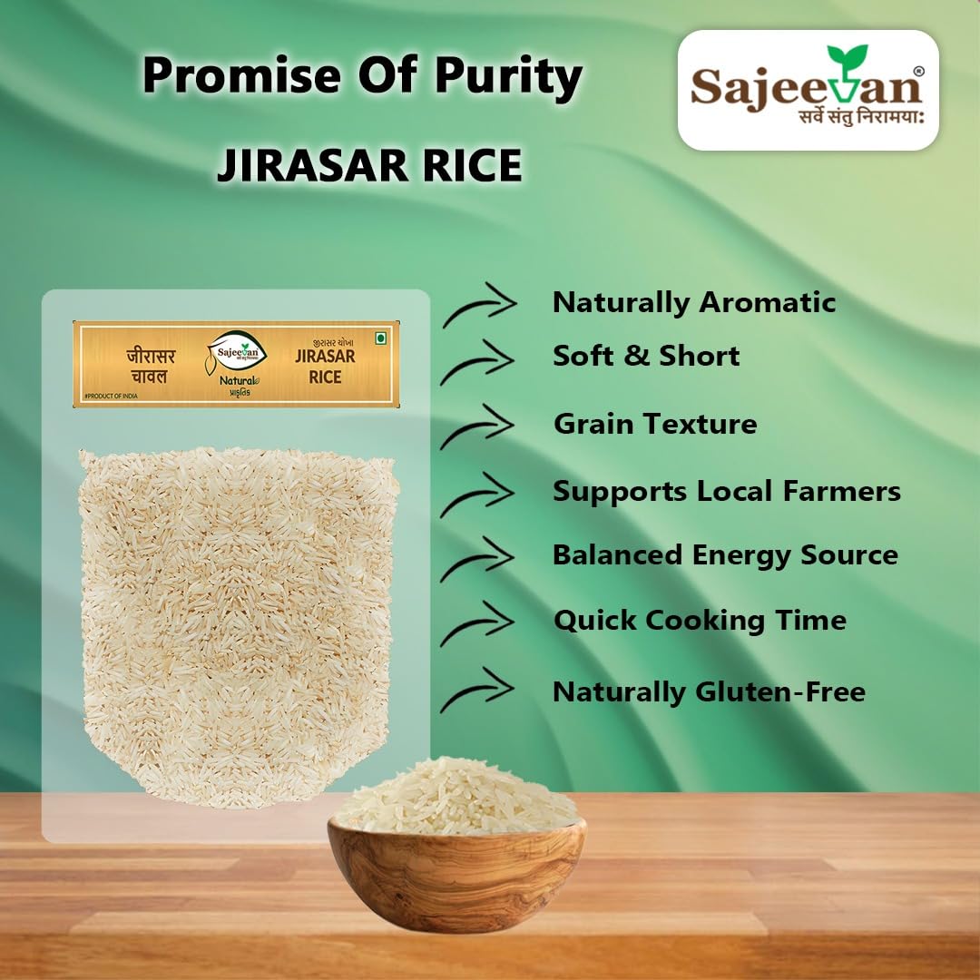 Sajeevan Jirasar Rice 1kg – High Quality Fragrant Rice for Everyday Meals