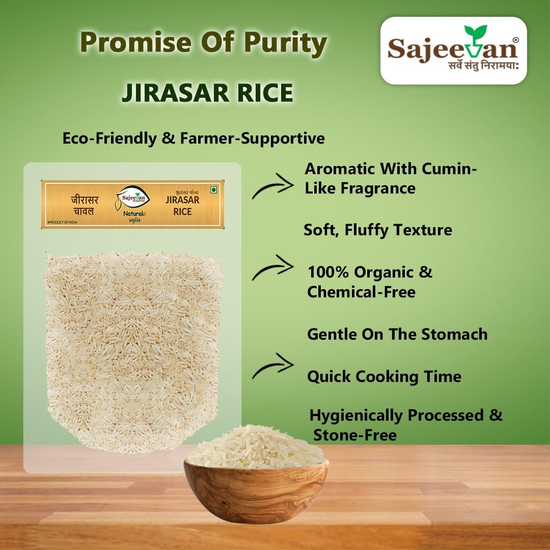 Sajeevan Jirasar Rice 1kg – High Quality Fragrant Rice for Everyday Meals