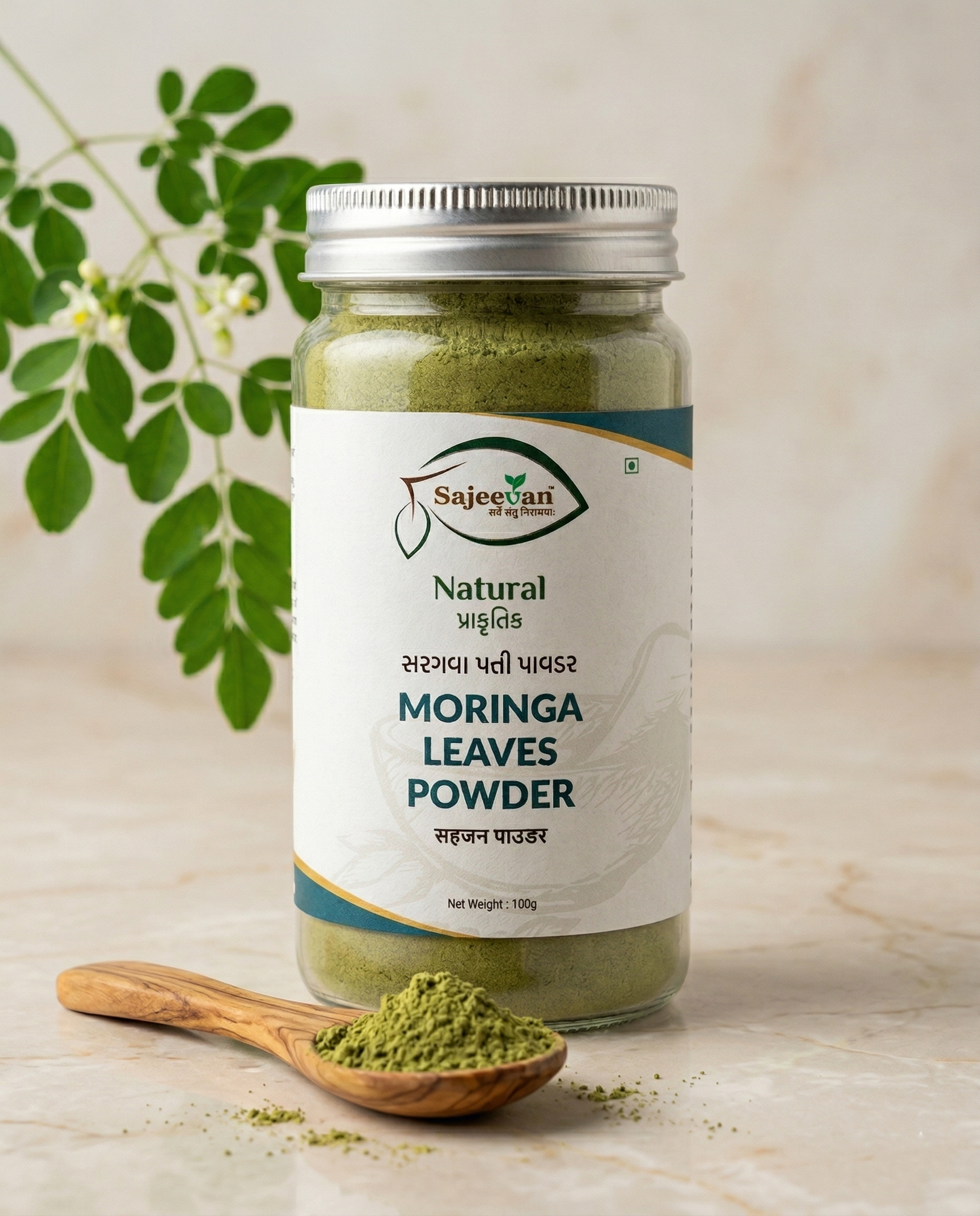 Moringa Leaf Powder 100g – Natural Superfood for Hair, Heart & Digestion