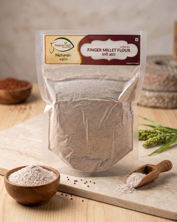 Sajeevan Natural Ragi Flour (Finger Millet Atta) 500g – Nutrient-Rich & High Fiber