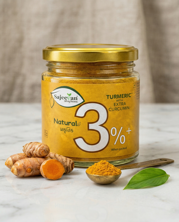 Sajeevan Natural Turmeric 3%+ Curcumin | Anti-Inflammatory & Wellness Supplement | 100g