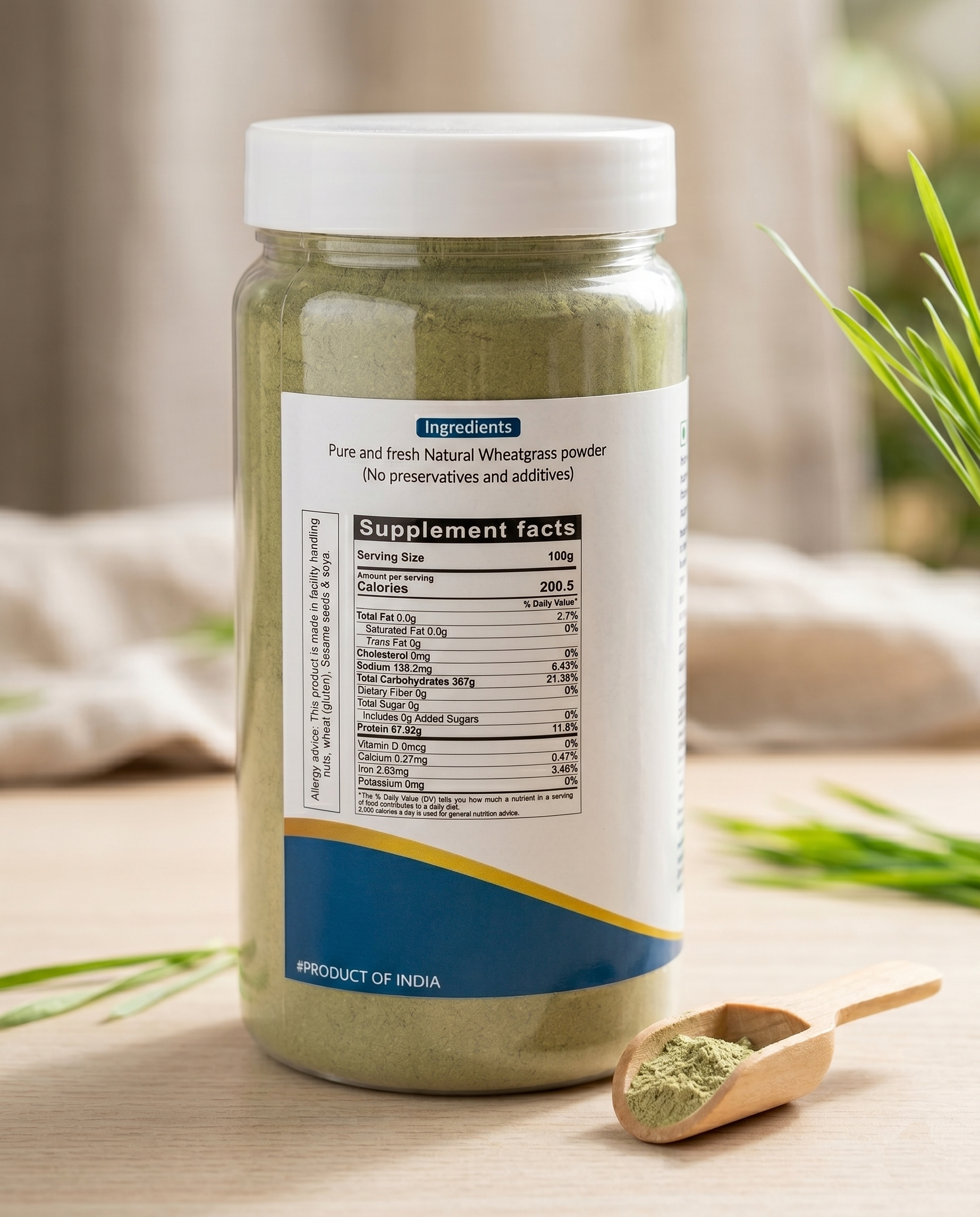 Sajeevan Natural Wheatgrass Powder 75g – 100% Pure Green Superfood for Detox, Immunity & Energy