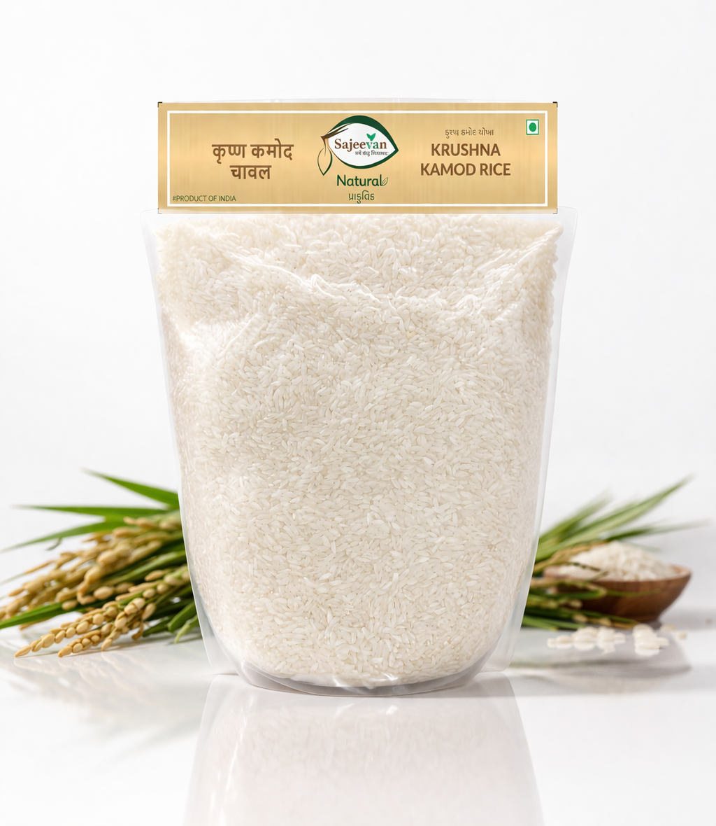 Sajeevan Organic Krushna Kamod Rice | Aromatic Traditional Gujarati Rice | 1kg