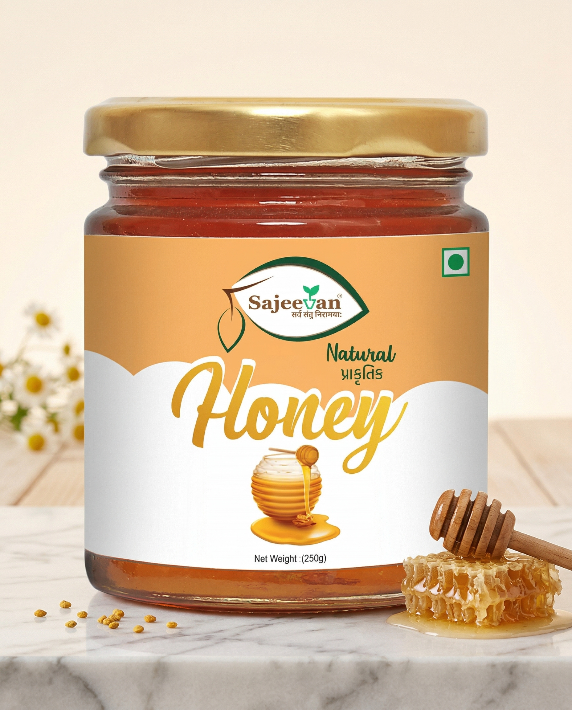 Sajeevan Pure Organic Honey 250g | Raw & Pesticide-Free | No Added Sugar | Supports Immunity & Digestion