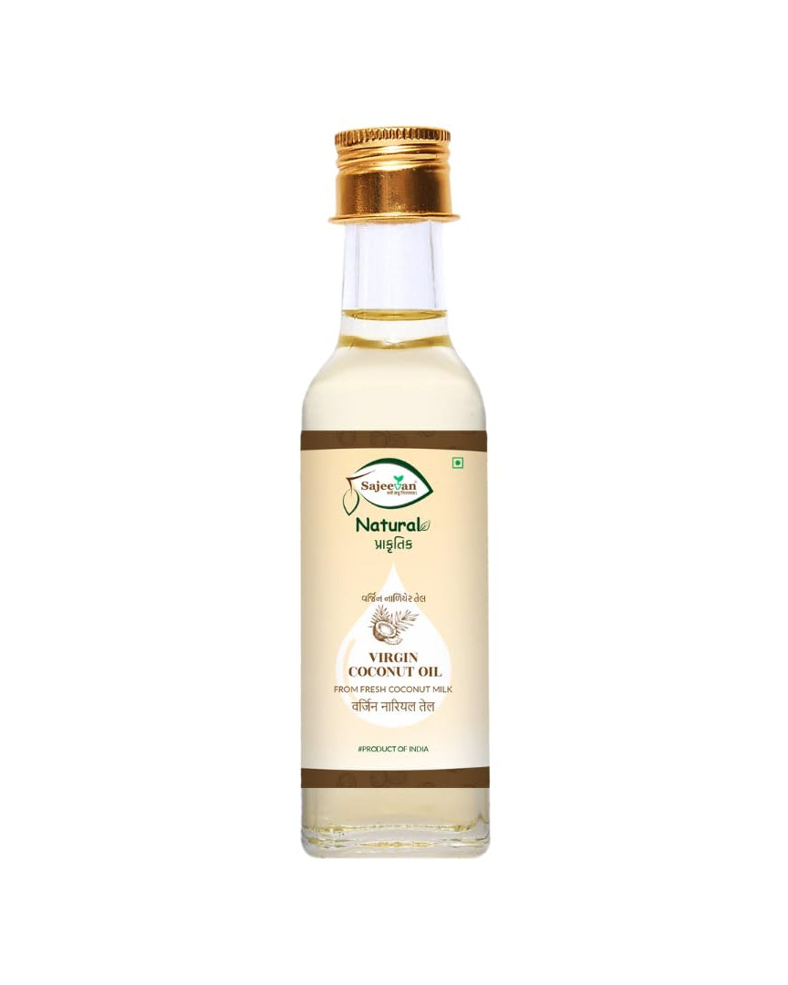 Sajeevan Pure Virgin Coconut Oil | Cold-Pressed from Fresh Coconut Milk | 100ml