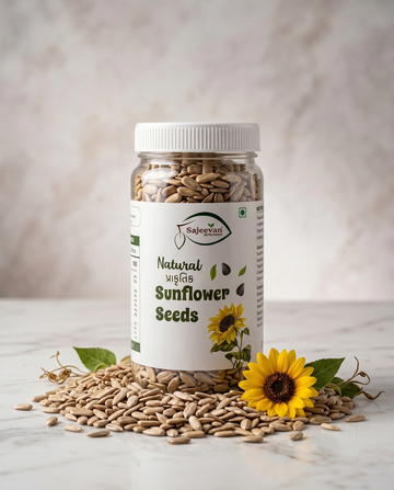 Sajeevan Sunflower Seeds – Fresh, Crunchy & Nutrient-Rich Seeds in Glass Jar